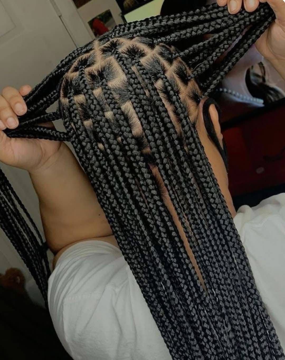 Medium Waist-Length Braids