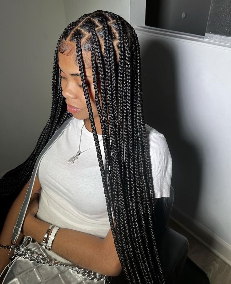 Medium Waist-Length Braids